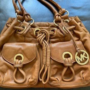 Michael Kors Camel Tan/Brown Leather Handbag